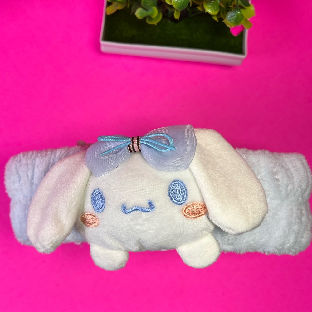 Blue & White Sanrio Multicolor Cinnamoroll Plush Hair band,Kawaii Accessories